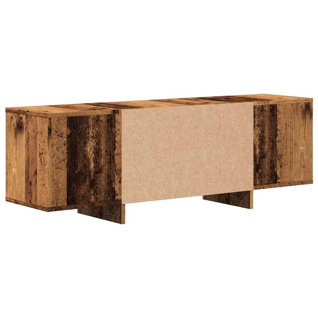 Meuble TV aspect bois de récupération 120x30x40,5 cm en bois