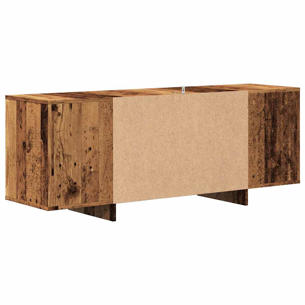 Meuble TV aspect bois de récupération 130x35x50 cm en bois