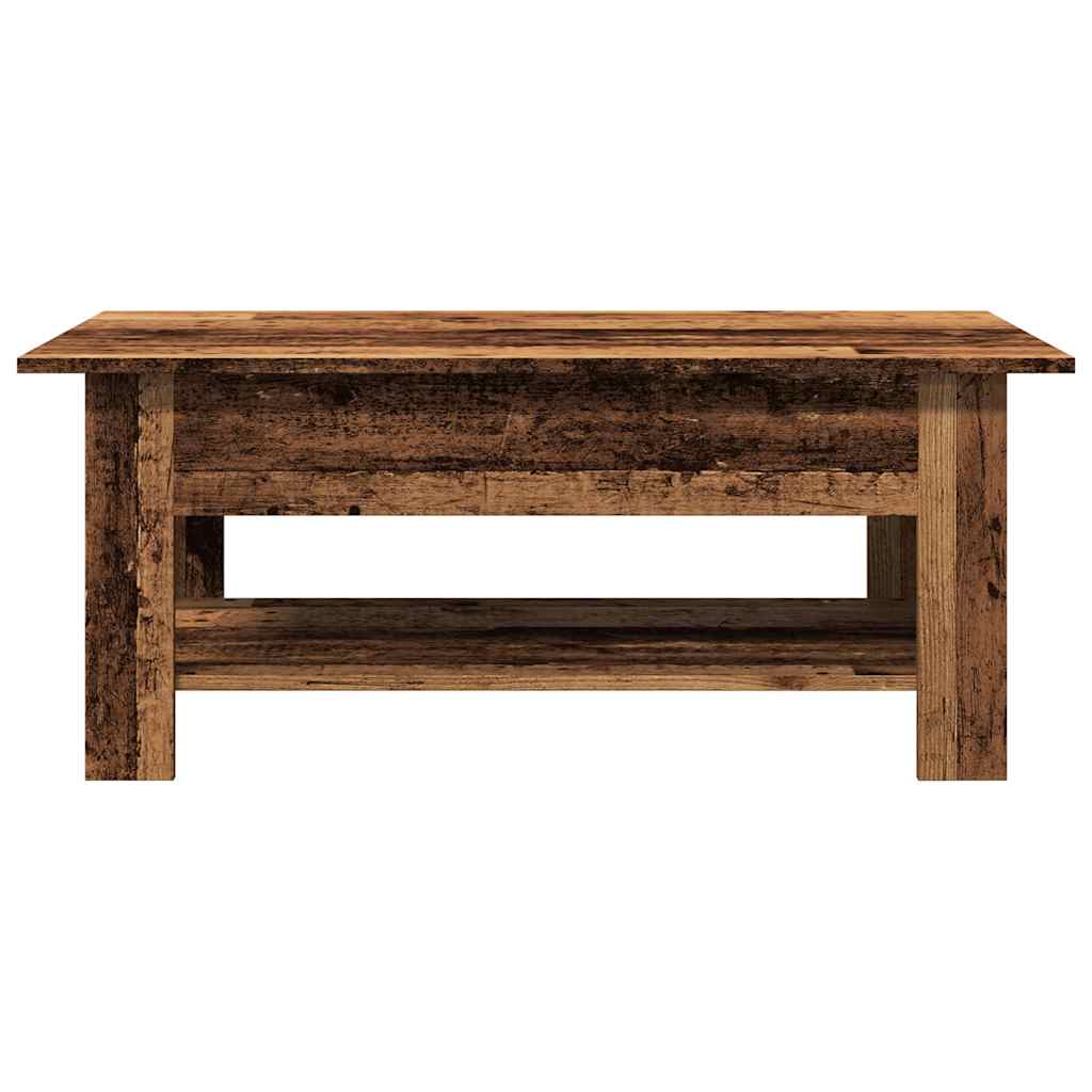 Table basse aspect bois de récupération 102x55x42 cm en bois