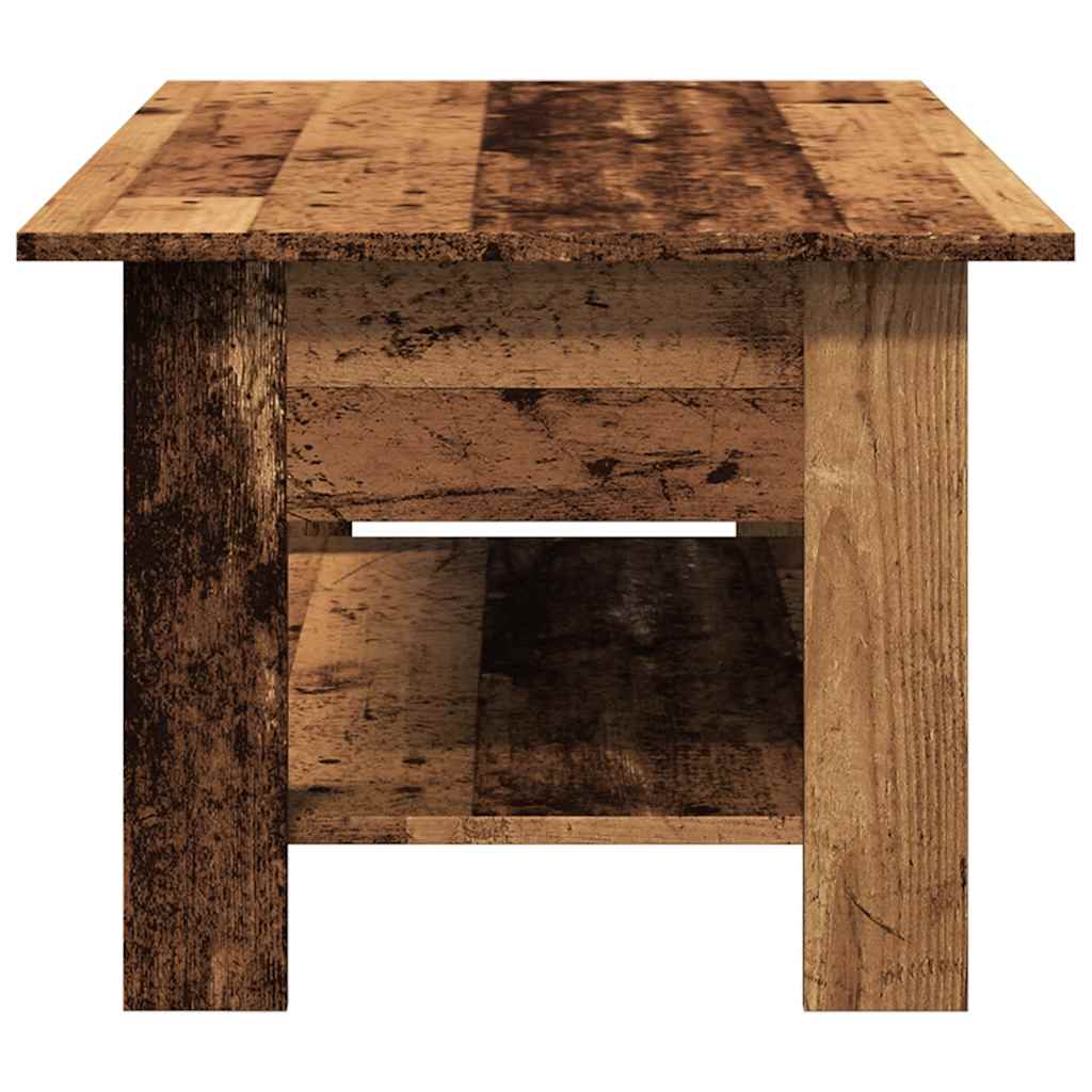 Table basse aspect bois de récupération 102x55x42 cm en bois