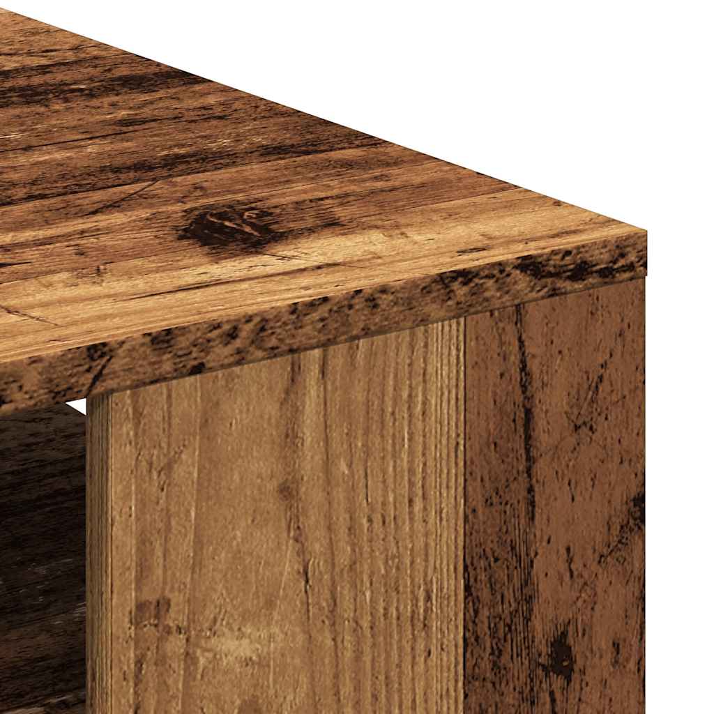 Table basse aspect bois récupéré 102x55x43 cm matériau bois