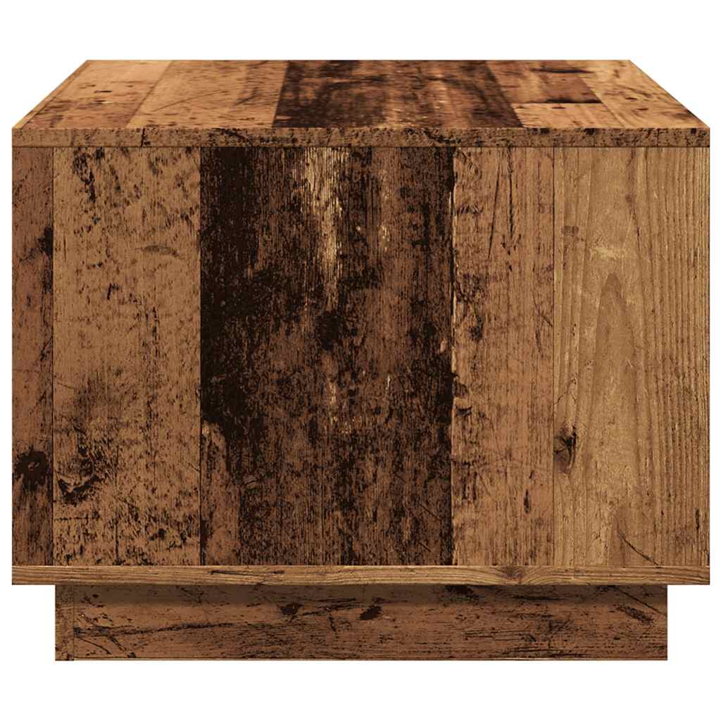 Table basse aspect bois récupéré 55x55x42 cm matériau bois