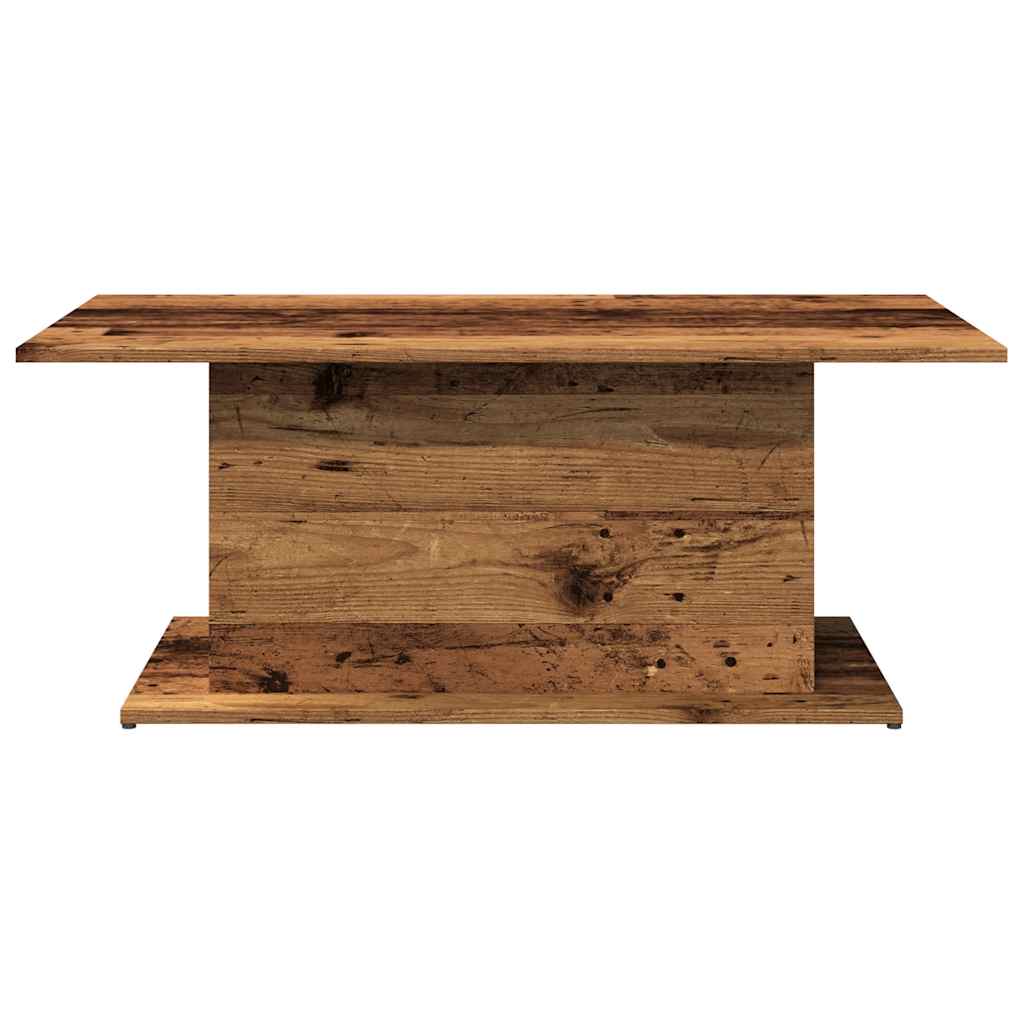 Table basse aspect bois récupéré 102x55,5x40 cm matériau bois