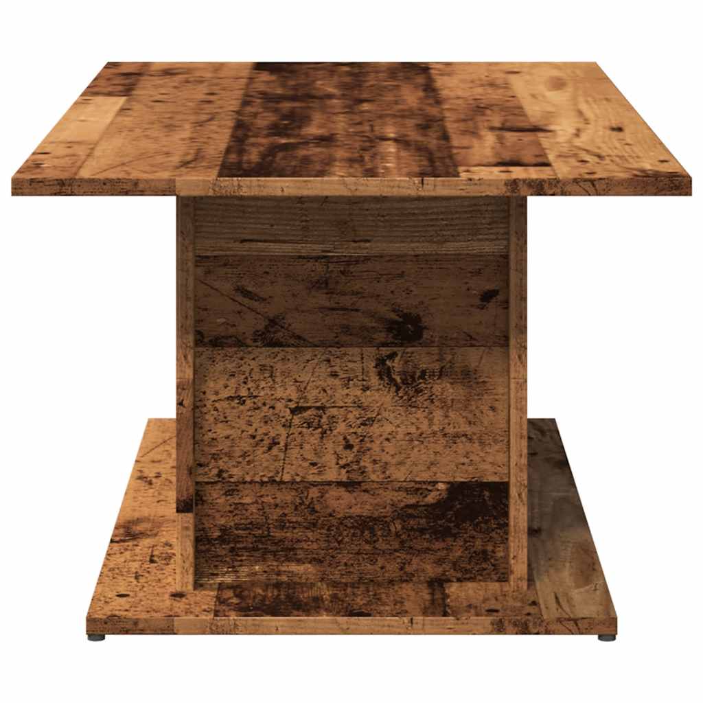 Table basse aspect bois récupéré 102x55,5x40 cm matériau bois