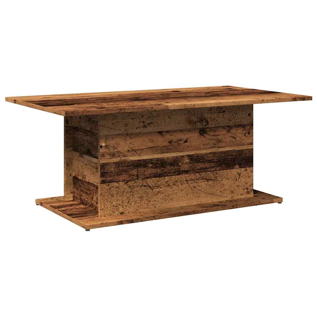 Table basse aspect bois récupéré 102x55,5x40 cm matériau bois