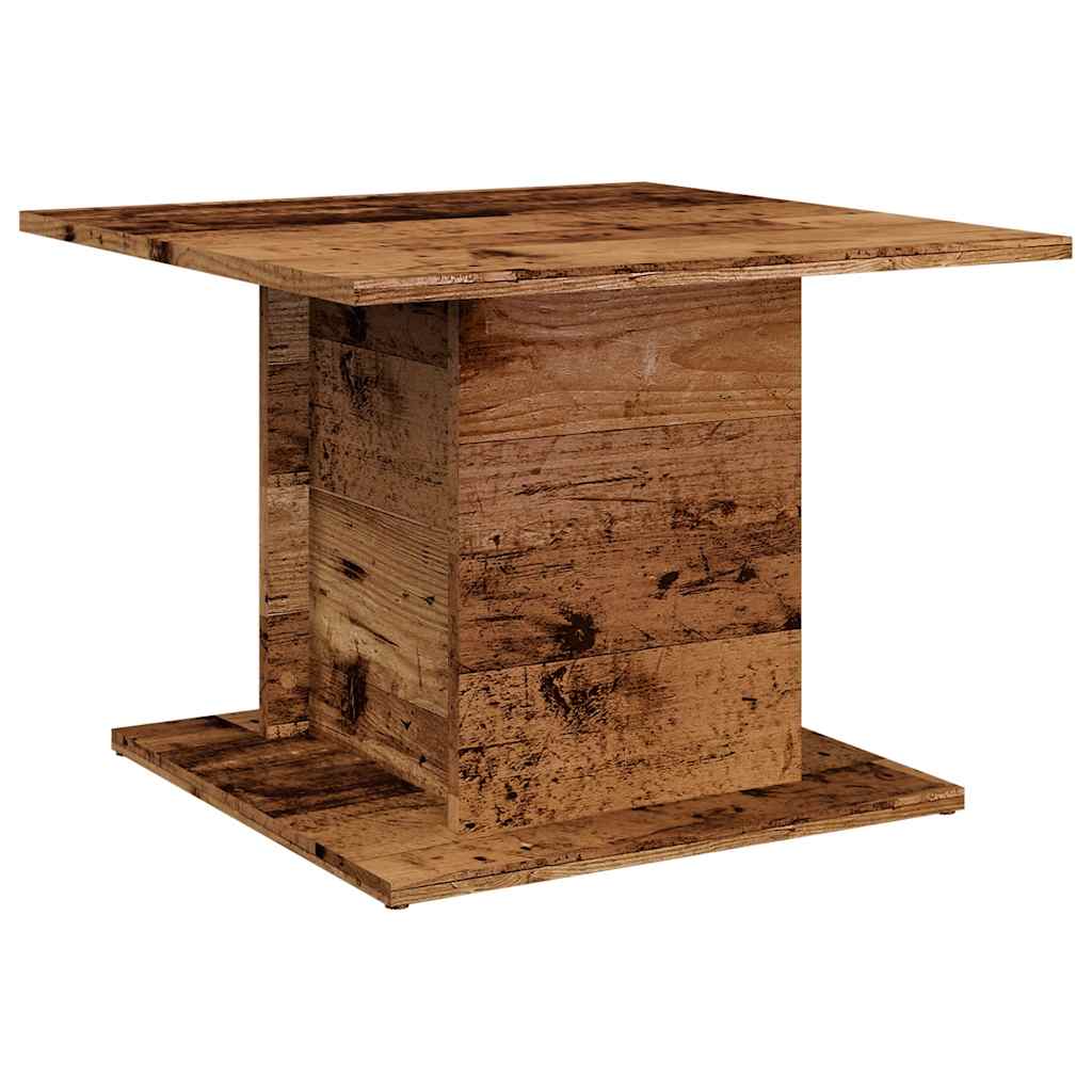 Table basse aspect bois récupéré 55,5x55,5x40 cm matériau bois
