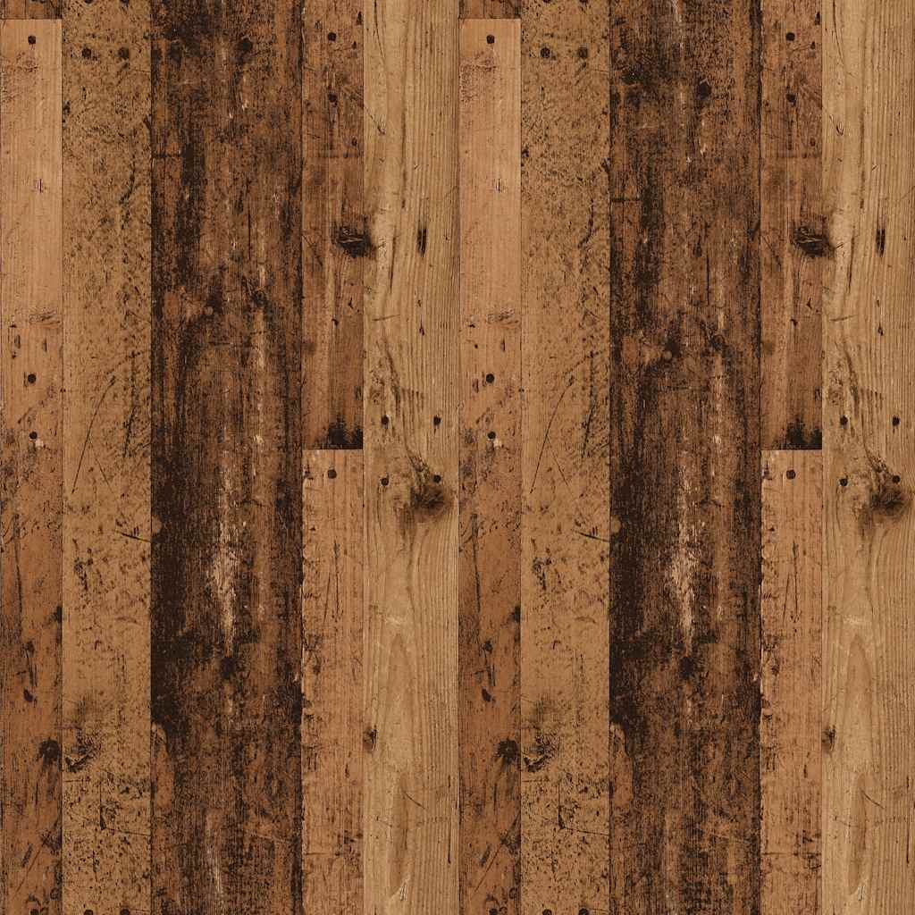 Table basse aspect bois récupéré 55,5x55,5x40 cm matériau bois