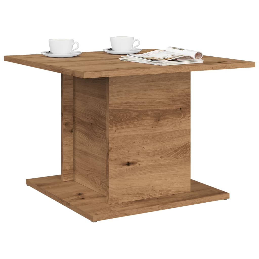 Table basse Artisan en chêne 55,5x55,5x40 cm matériau bois