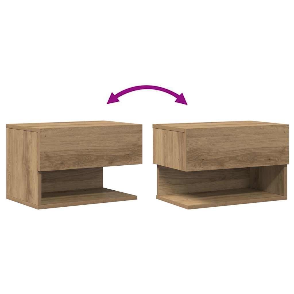 Wand-Nachttisch Artisan-Eiche