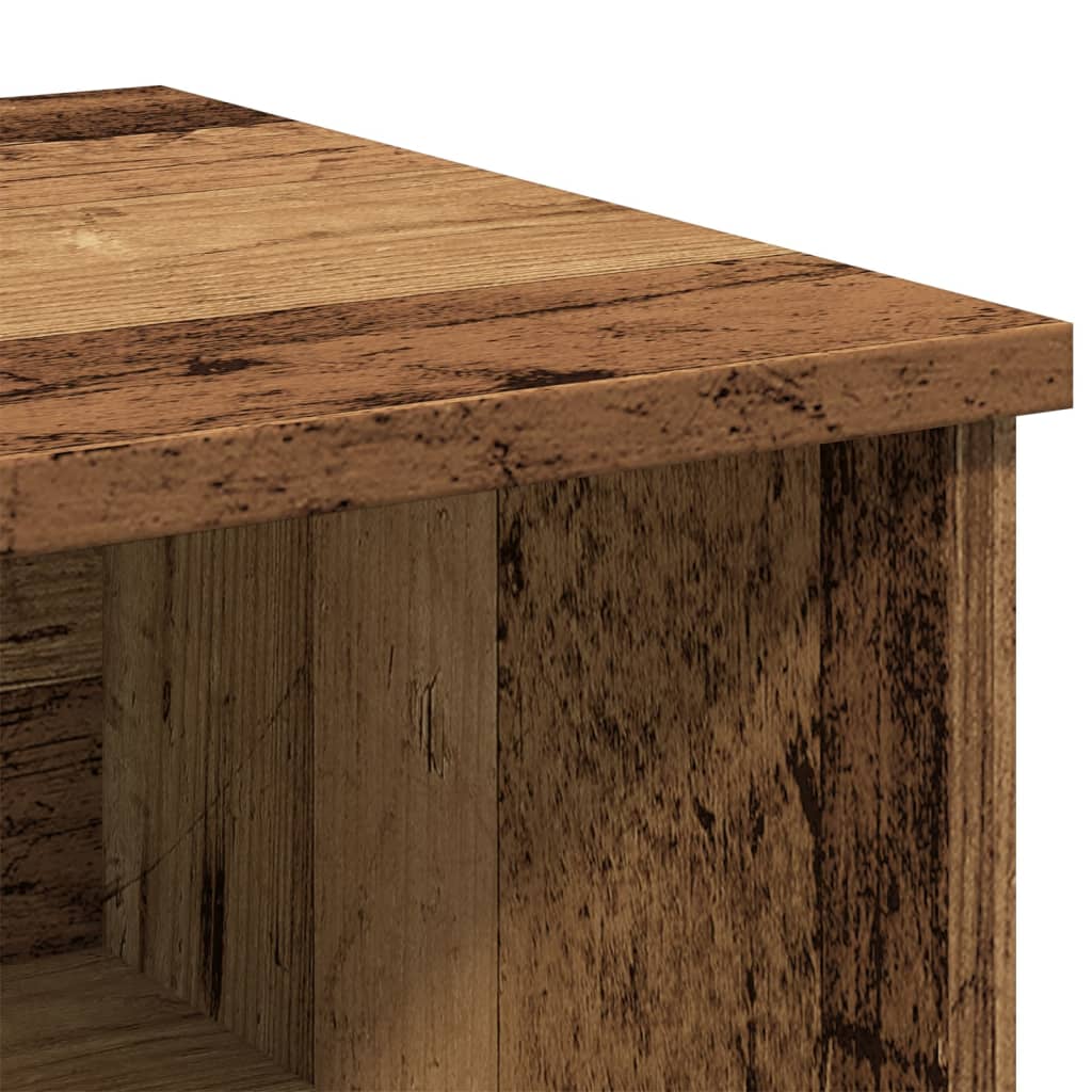 Table de chevet aspect bois de récupération 40x36x65 cm en bois