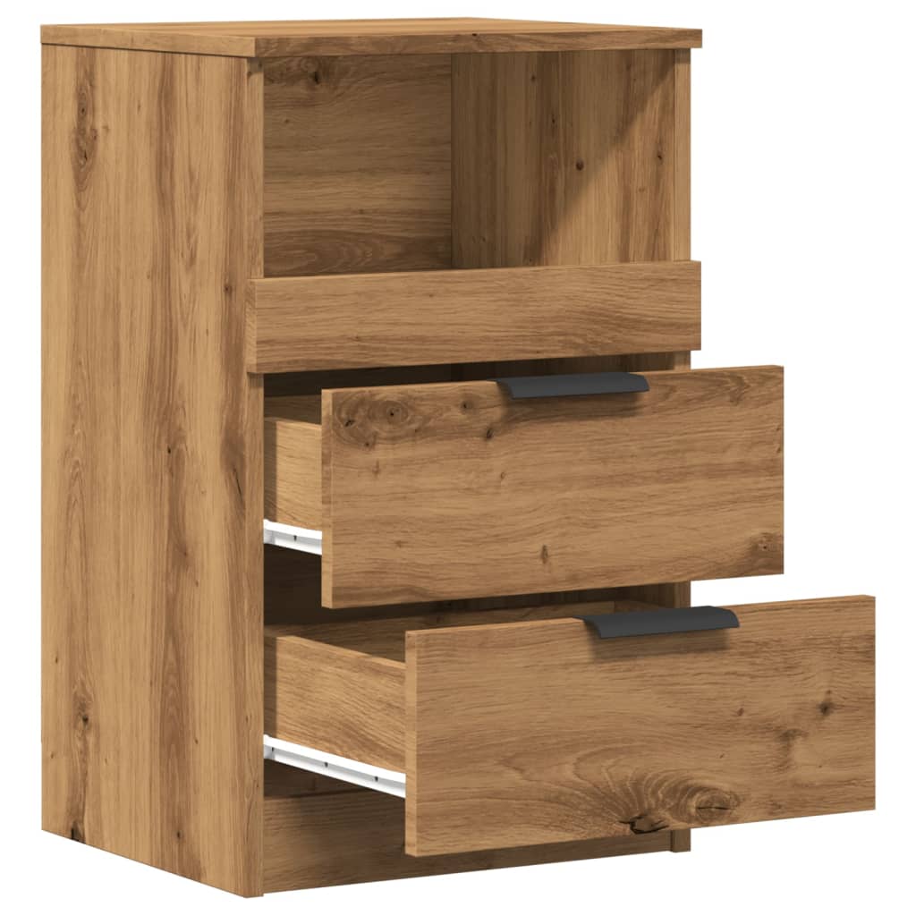 Bedside tables 2 pcs. Artisan oak 40x36x65 cm wood material