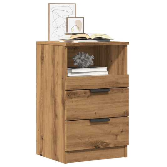 Bedside tables 2 pcs. Artisan oak 40x36x65 cm wood material