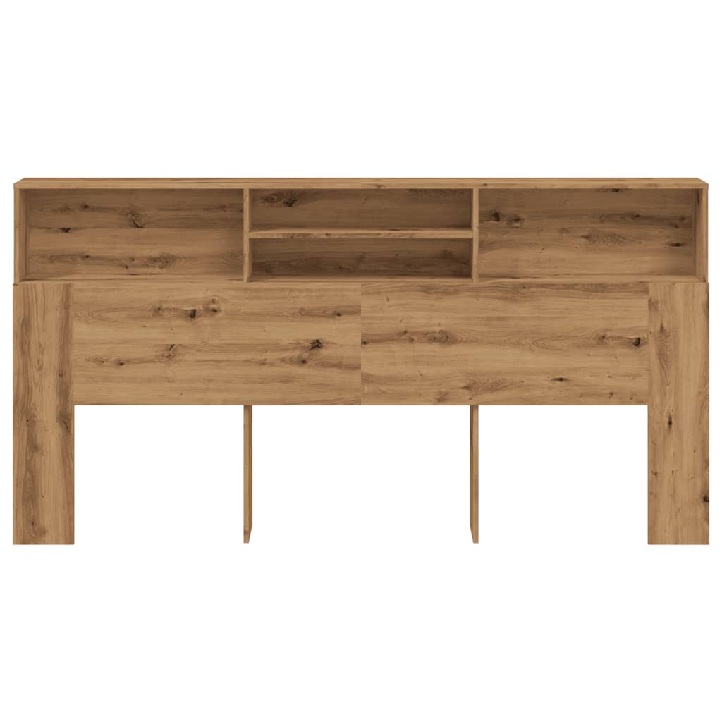 Bett-Kopfteil mit Ablagen Artisan-Eiche 200x19x103,5 cm
