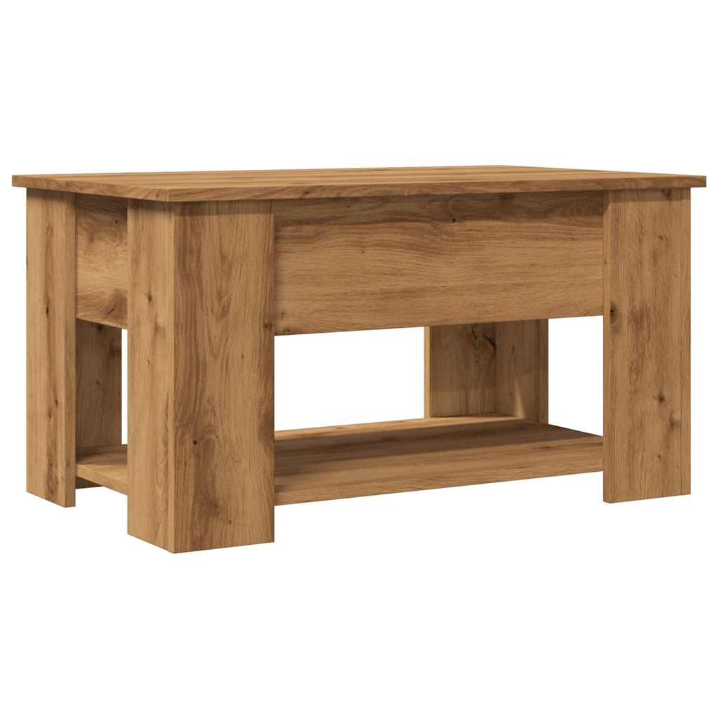Table basse Artisan en chêne 79x49x41 cm matériau bois