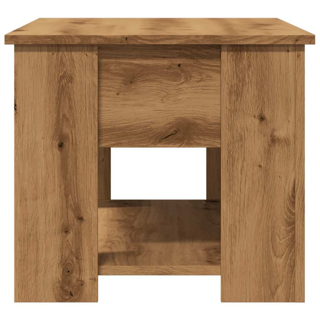 Table basse Artisan en chêne 79x49x41 cm matériau bois