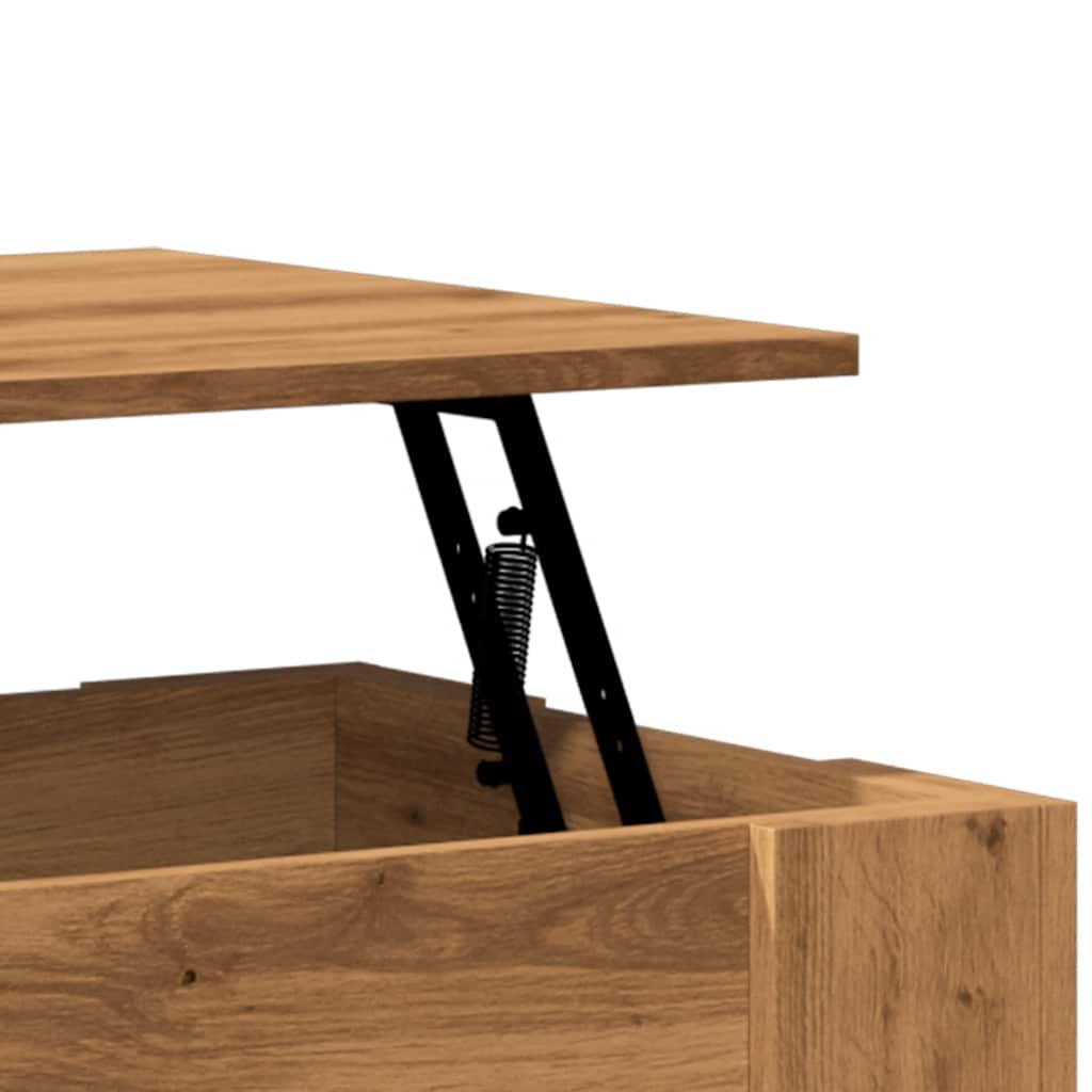 Table basse Artisan en chêne 79x49x41 cm matériau bois