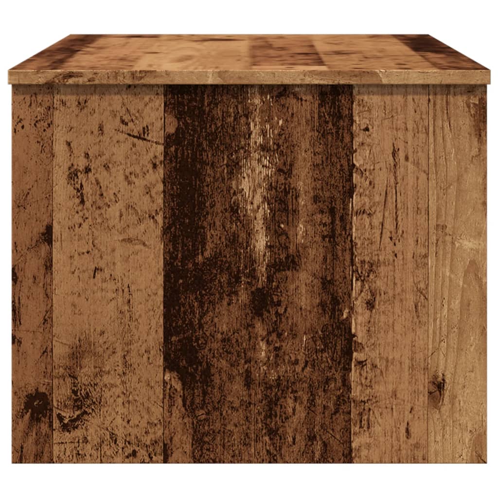 Table basse aspect bois de récupération 80x50,5x41,5 cm en bois