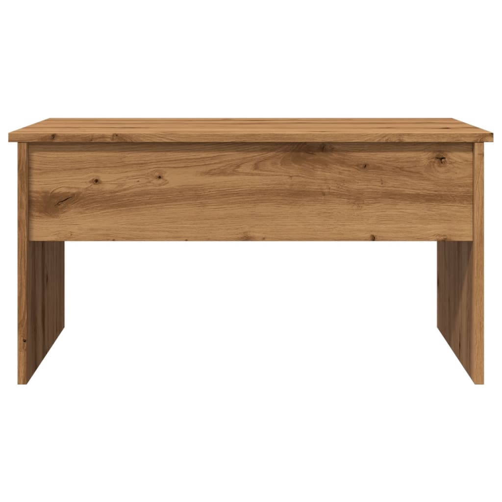 Table basse artisanale en chêne 80x50,5x41,5 cm en bois