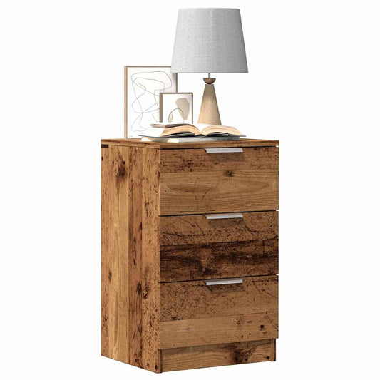 Bedside tables 2 pcs. Old wood look 40x36x65 cm wood material
