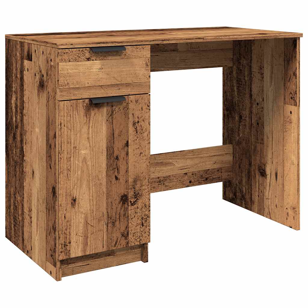 Bureau aspect bois de récupération 100x50x75 cm en bois