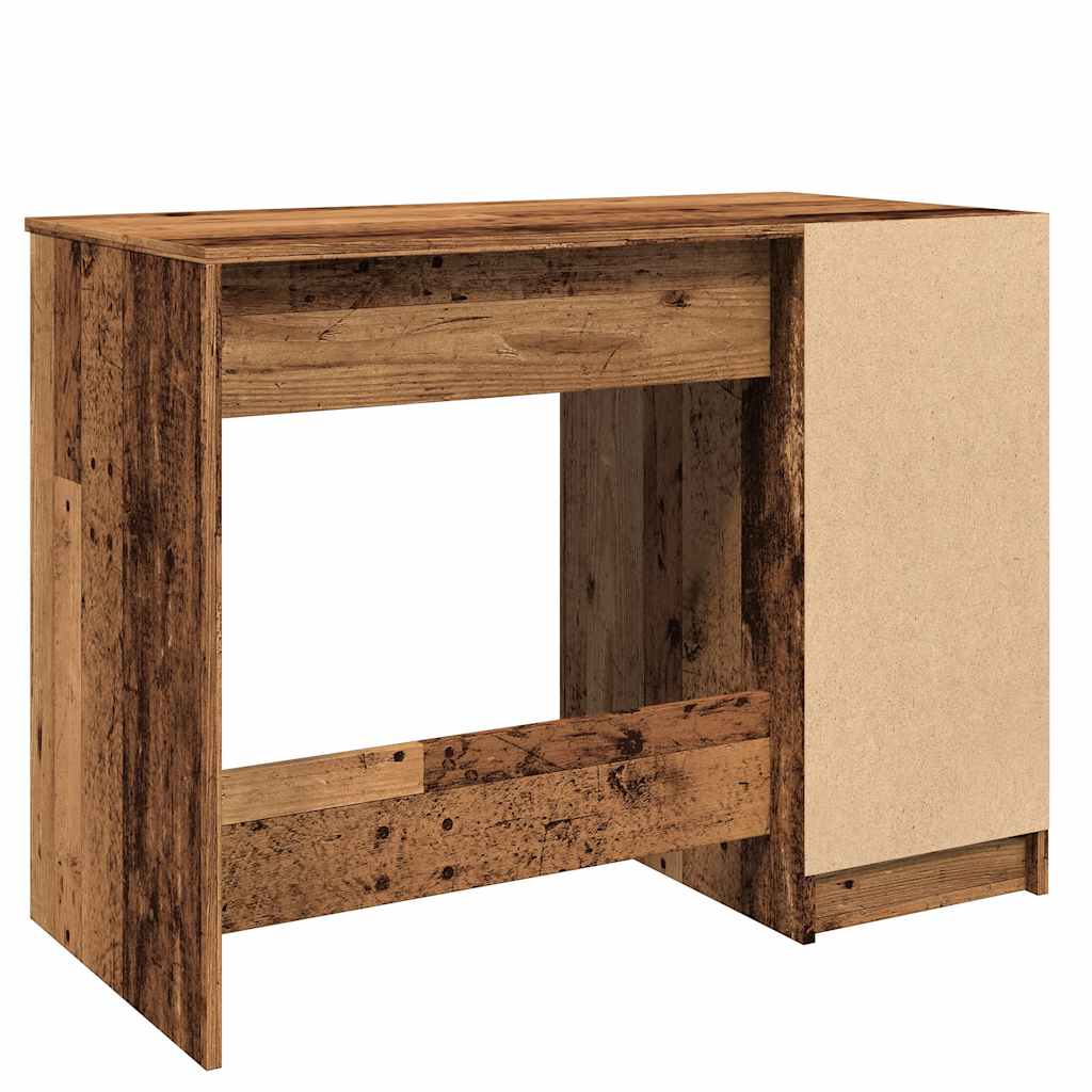 Bureau aspect bois de récupération 100x50x75 cm en bois