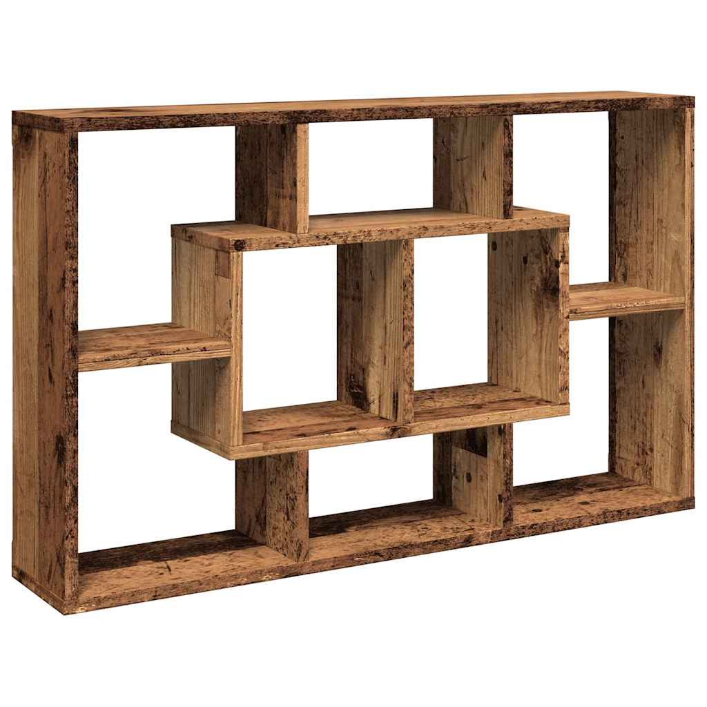 Wall shelf reclaimed wood 85x16x52.5 cm wood material