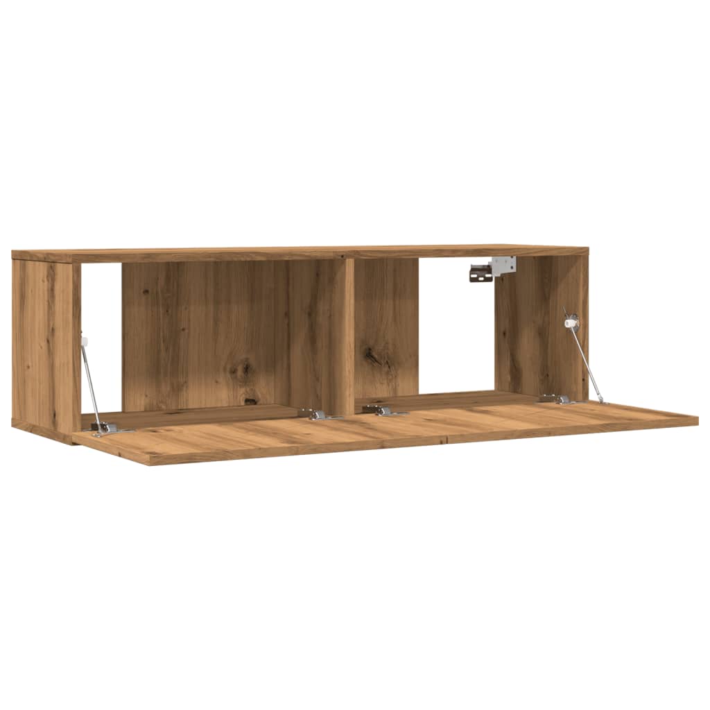 Meubles muraux TV 2 pcs. Chêne artisanal 100x30x30 cm