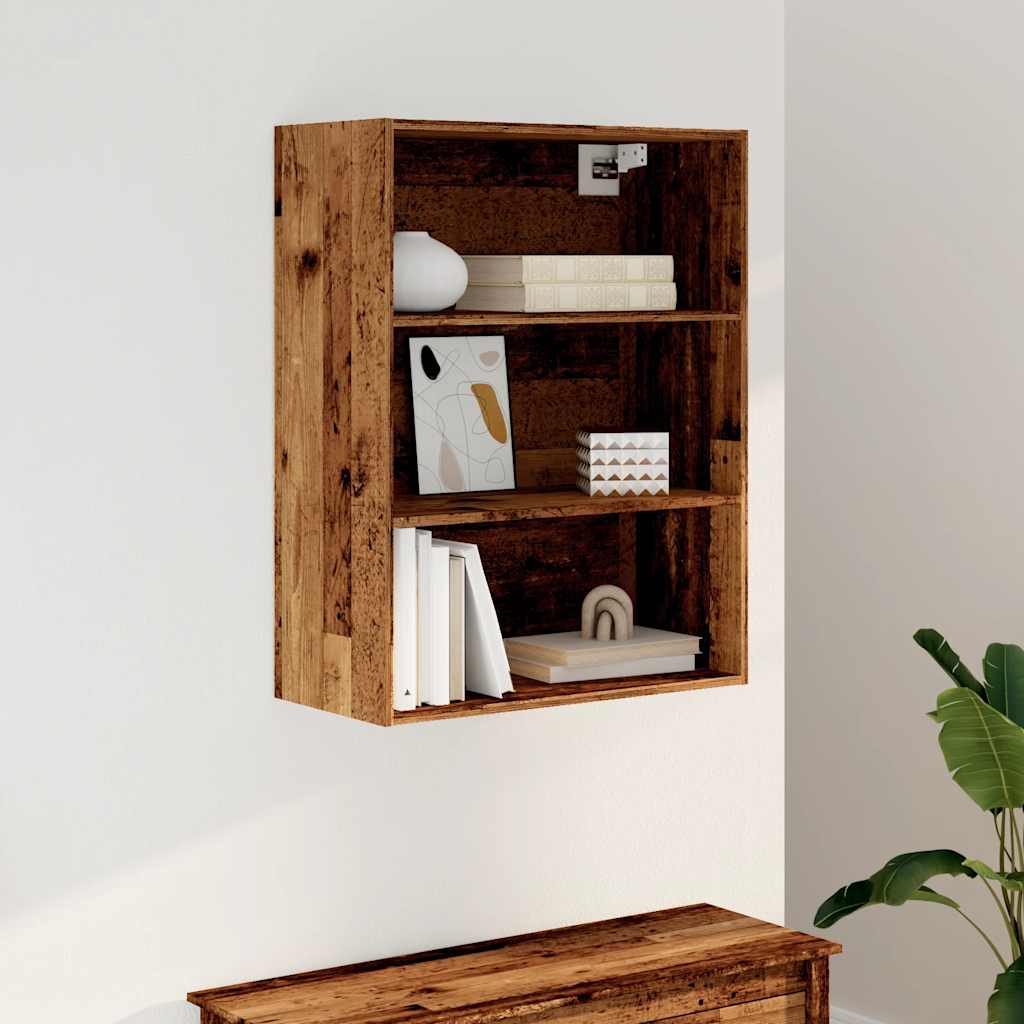 Étagère murale aspect bois ancien 69,5x32,5x90 cm