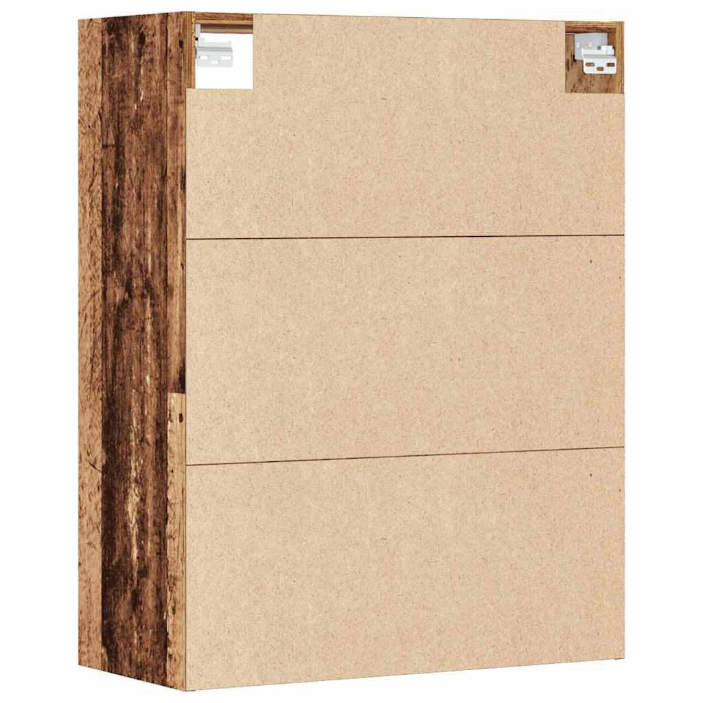 Étagère murale aspect bois ancien 69,5x32,5x90 cm