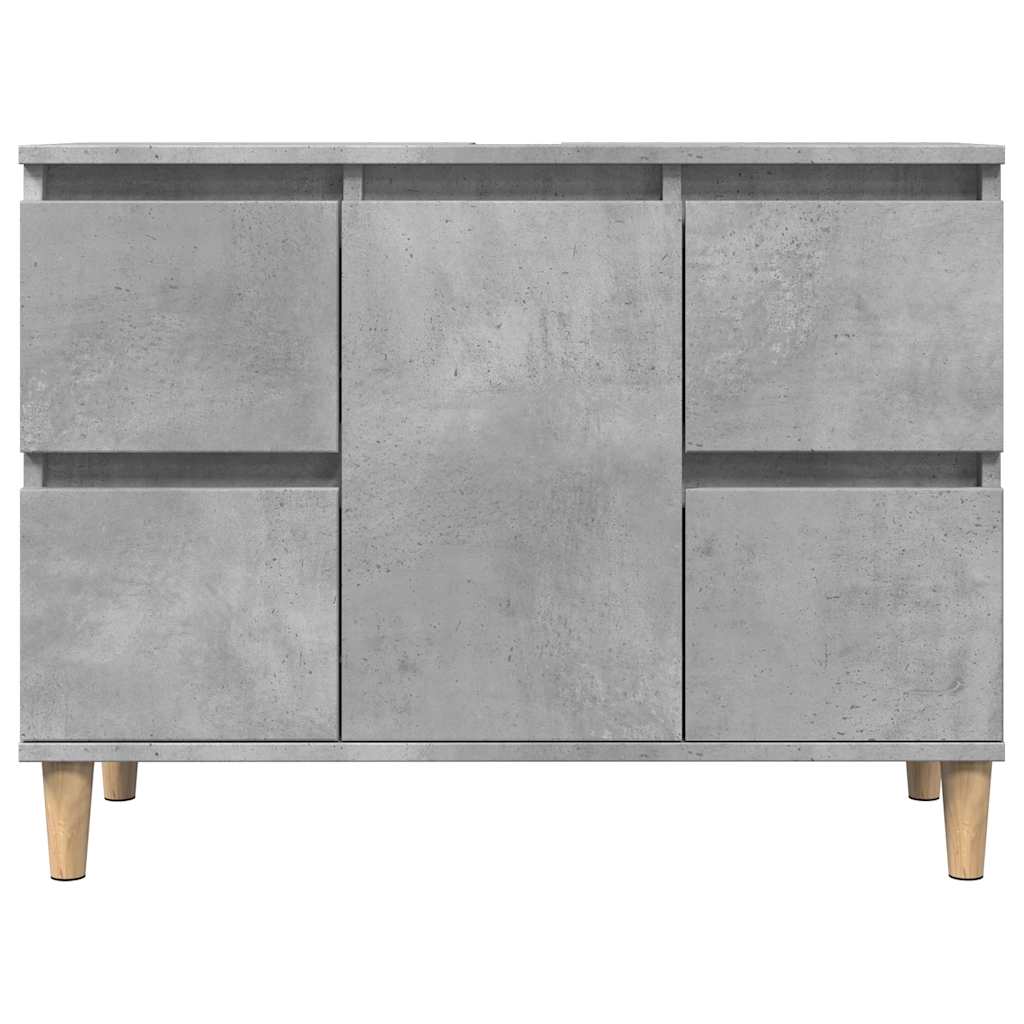 Meuble sous évier gris béton 80x33x60 cm en bois