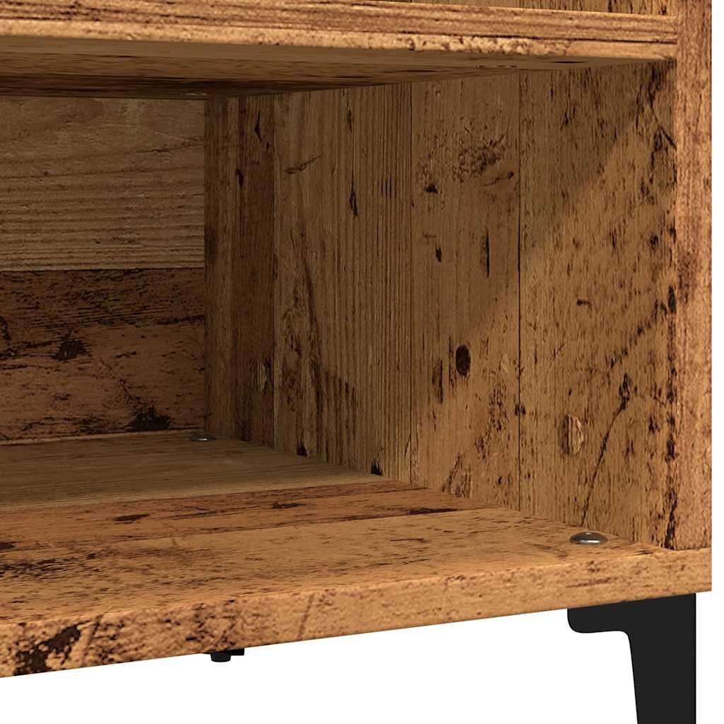 Armoire à panneaux aspect bois de récupération 84,5x38x48 cm en matériau bois