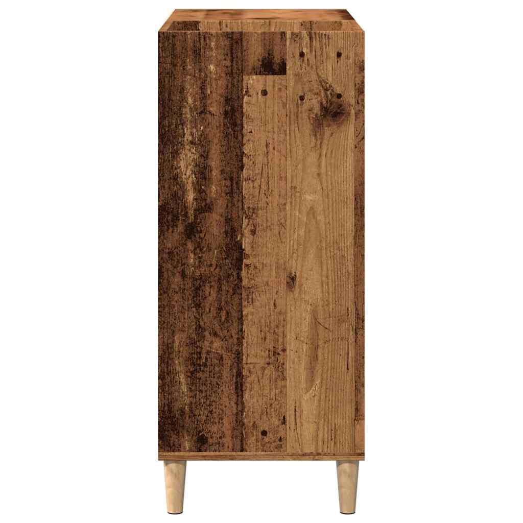Armoire à panneaux aspect bois de récupération 84,5x38x89 cm en matériau bois
