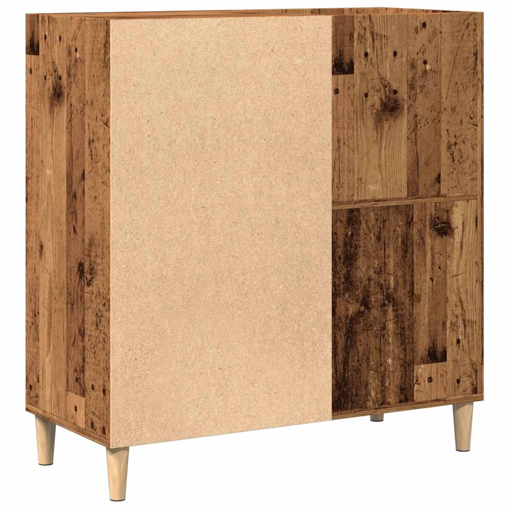 Armoire à panneaux aspect bois de récupération 84,5x38x89 cm en matériau bois