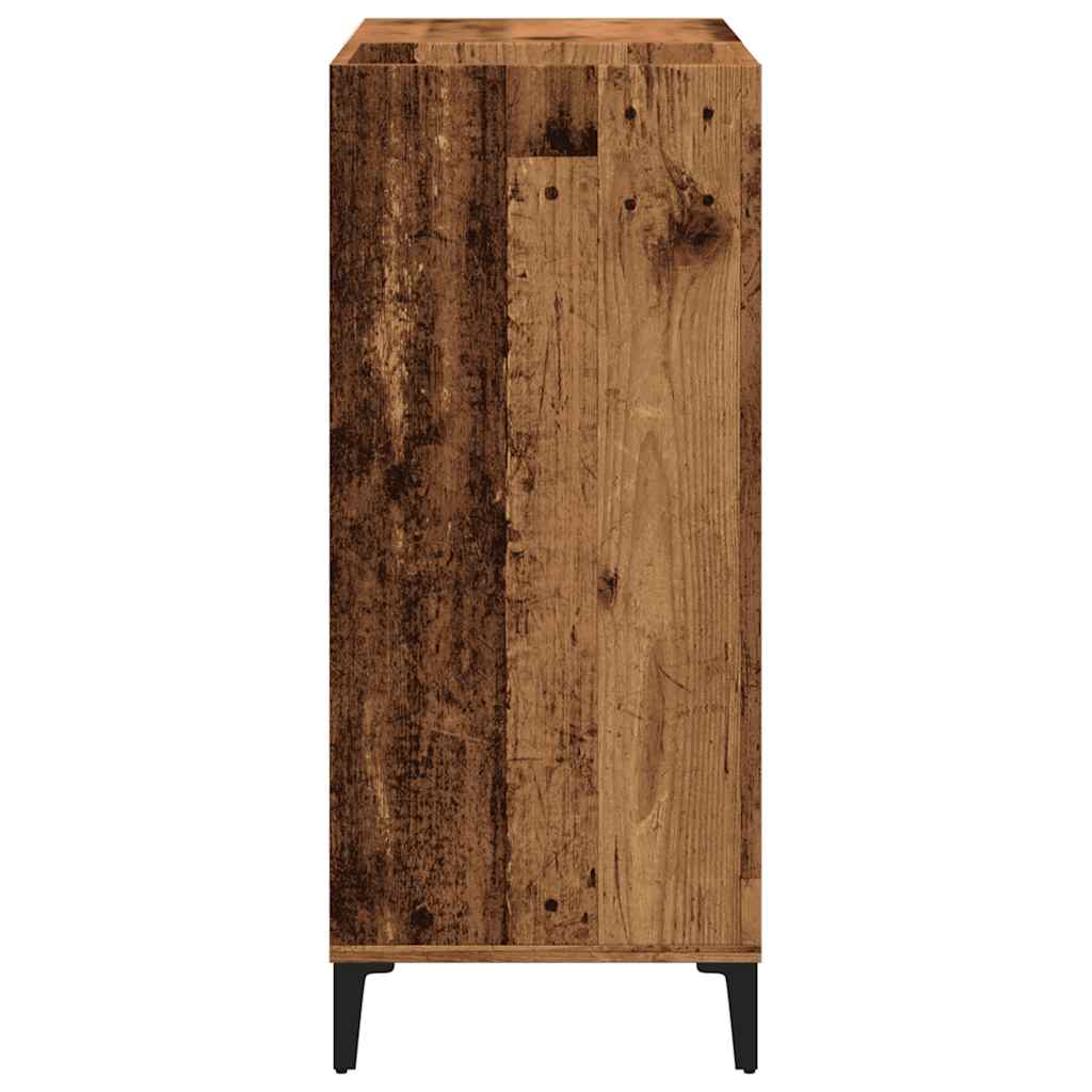 Armoire à panneaux aspect bois de récupération 84,5x38x89 cm en matériau bois