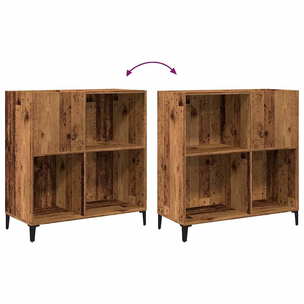 Armoire à panneaux aspect bois de récupération 84,5x38x89 cm en matériau bois