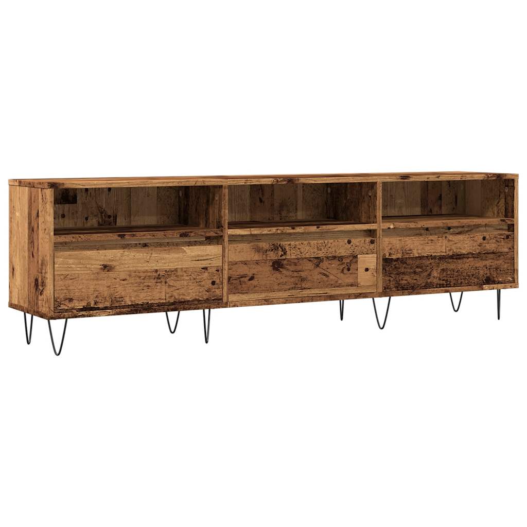 Meuble TV aspect bois de récupération 150x30x44,5 cm en bois