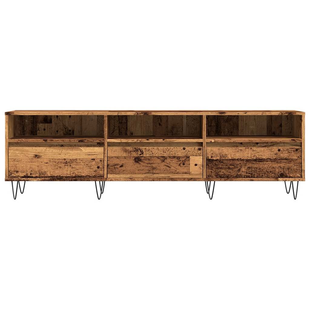 Meuble TV aspect bois de récupération 150x30x44,5 cm en bois