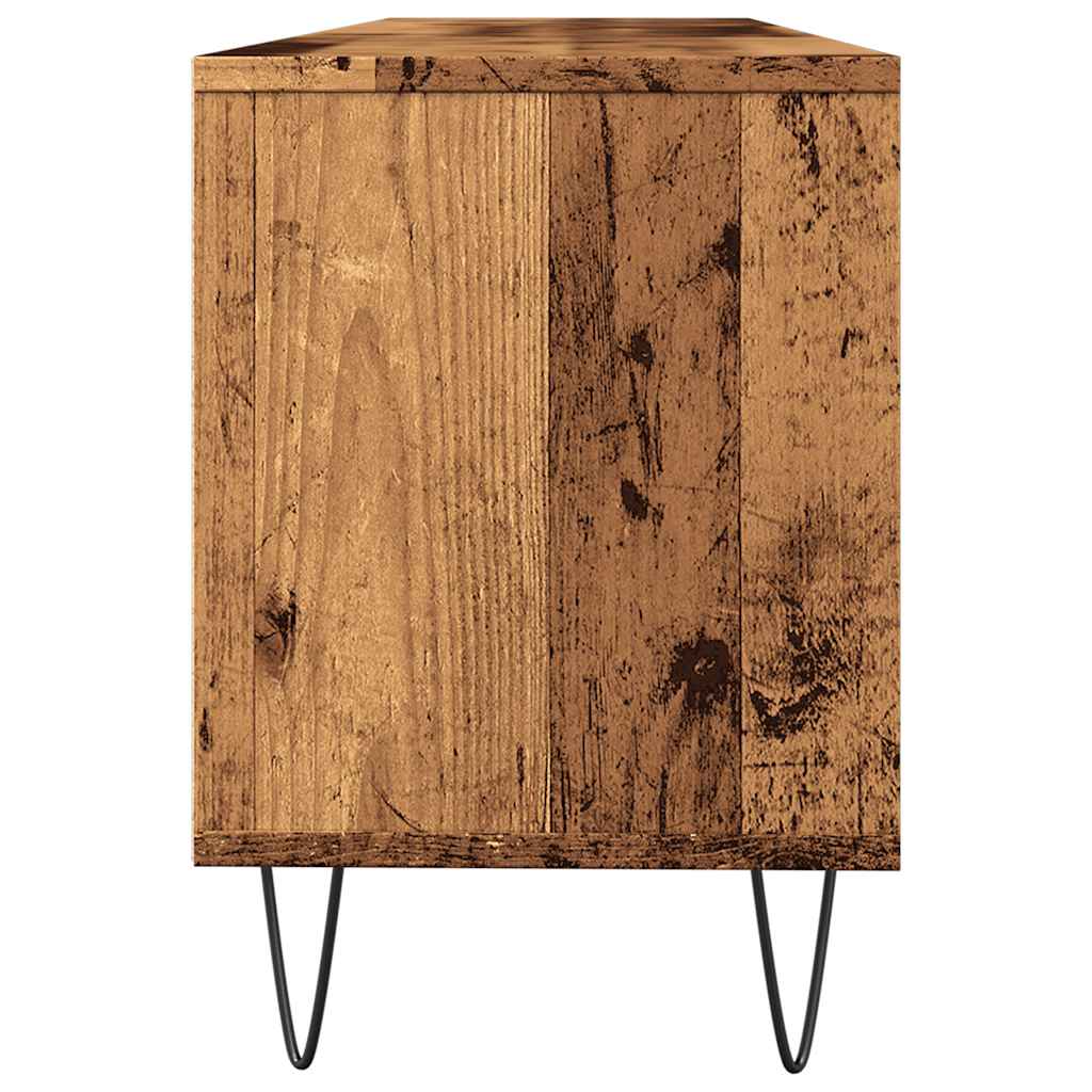 Meuble TV aspect bois de récupération 150x30x44,5 cm en bois