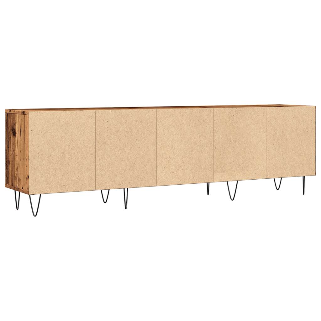 Meuble TV aspect bois de récupération 150x30x44,5 cm en bois