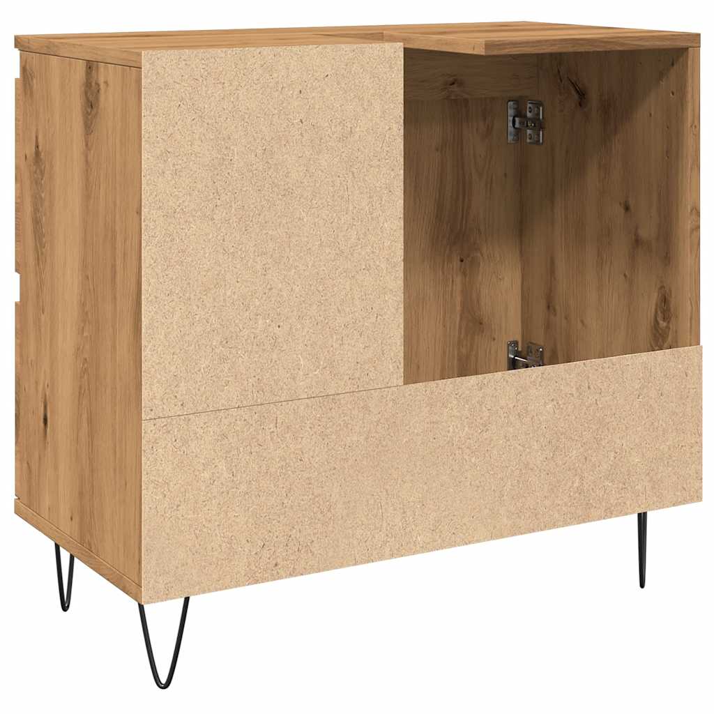 Waschbeckenunterschrank Artisan-Eiche 65x33x60 cm Holzwerkstoff