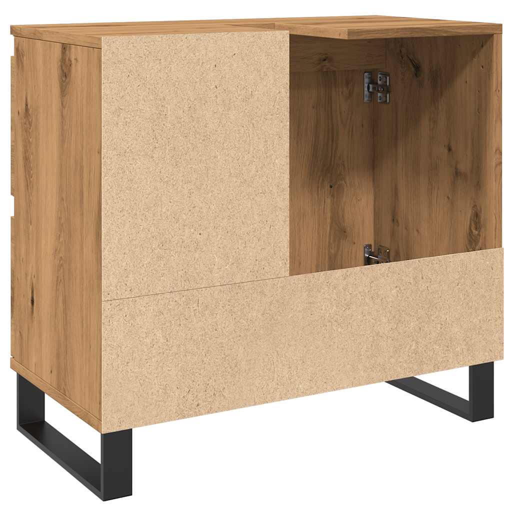 Waschbeckenunterschrank Artisan-Eiche 65x33x60 cm Holzwerkstoff