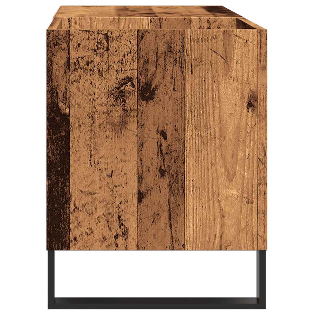 Armoire à panneaux aspect bois de récupération 84,5x38x48 cm en matériau bois