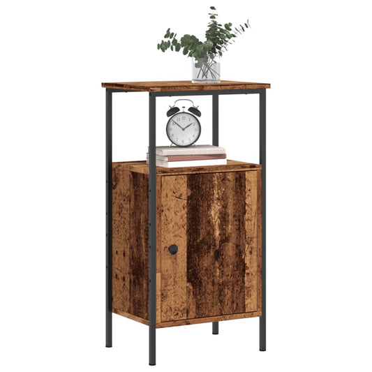 Bedside tables 2 pcs. Old wood look 41x31x80 cm wood material