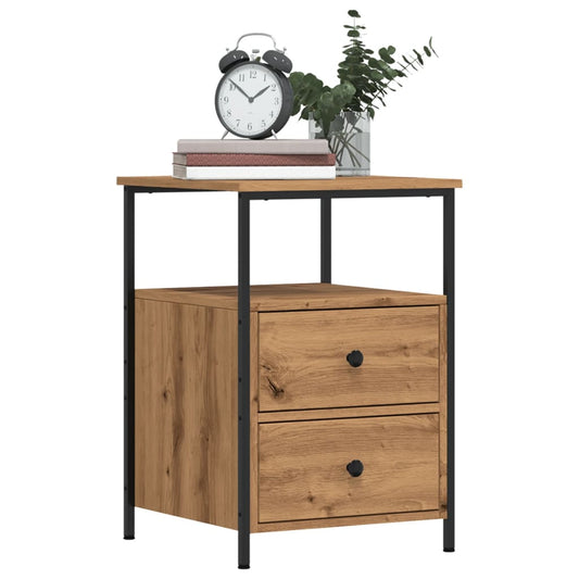 Bedside tables 2 pcs. Artisan oak 34x35.5x50 cm wood material