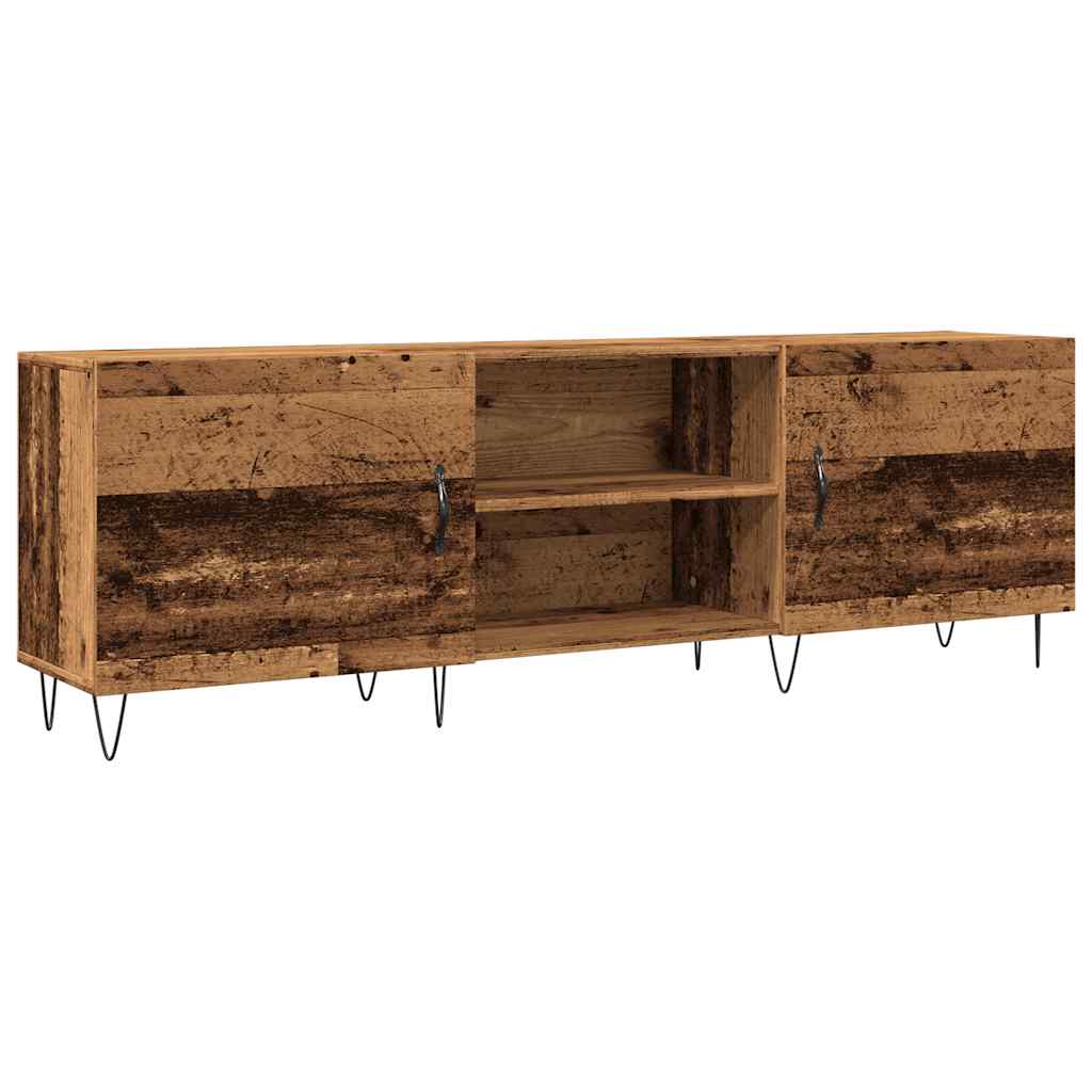 Meuble TV aspect bois de récupération 150x30x50 cm en bois