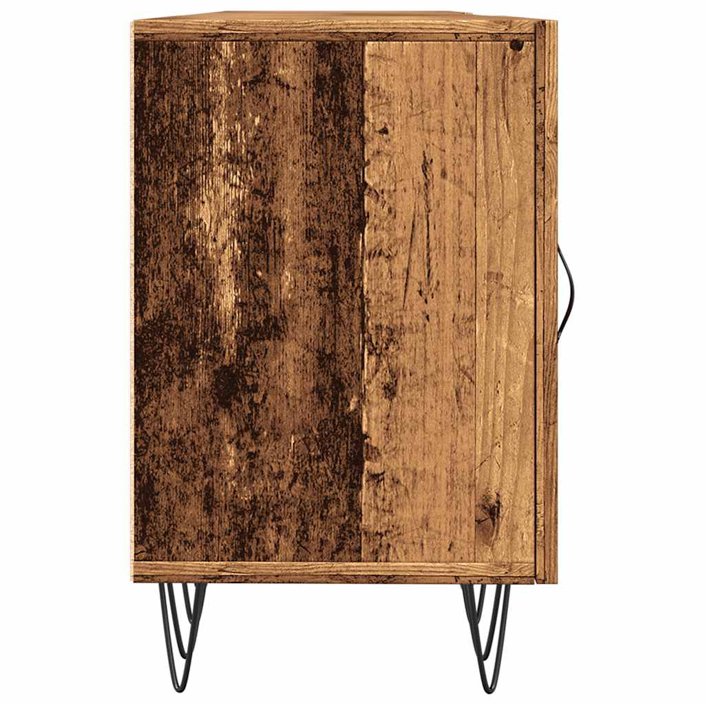 Meuble TV aspect bois de récupération 150x30x50 cm en bois