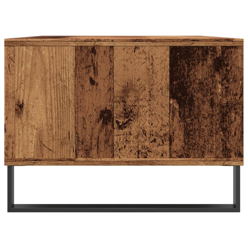 Table basse aspect bois de récupération 90x50x36,5 cm en bois