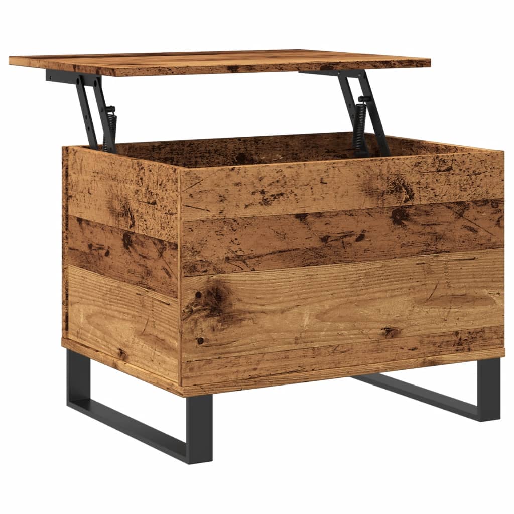 Table basse aspect bois de récupération 60x44,5x45 cm en bois