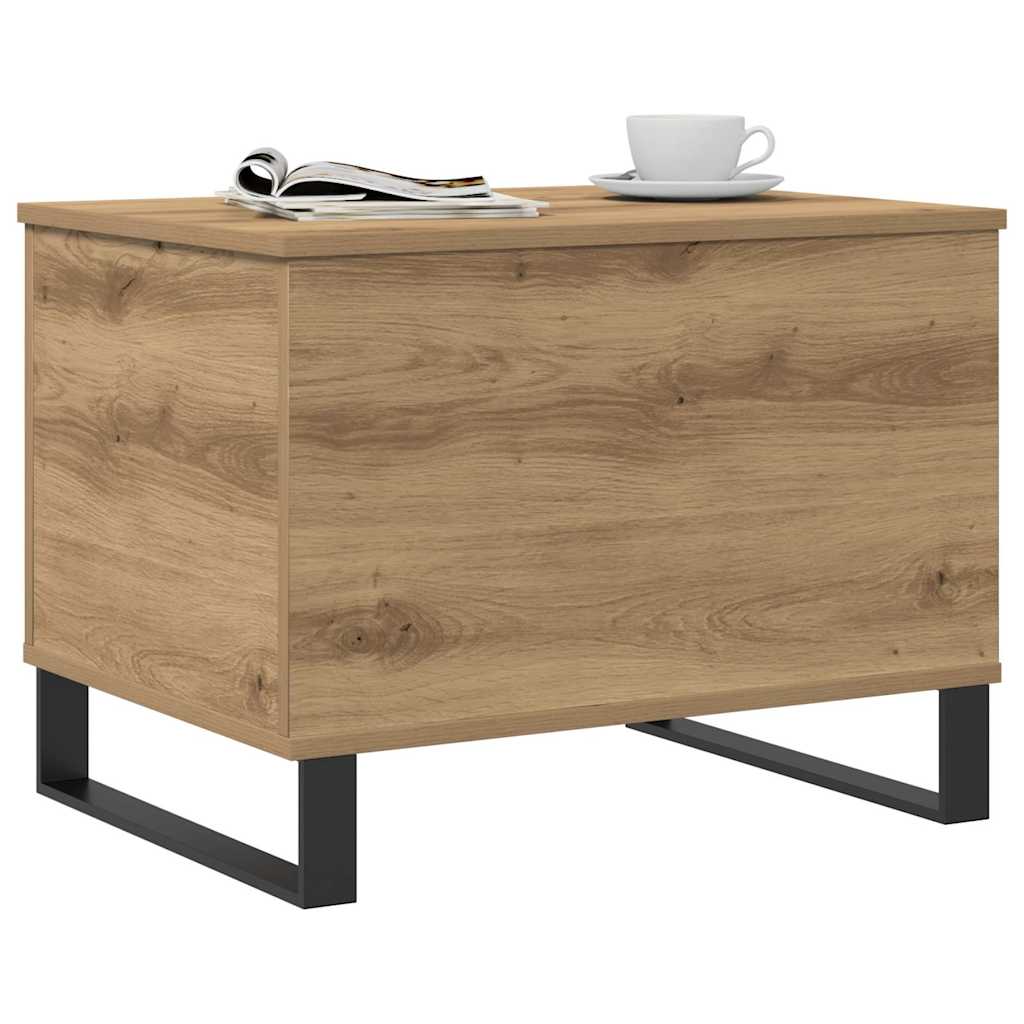 Table basse artisanale en chêne 60x44,5x45 cm en bois