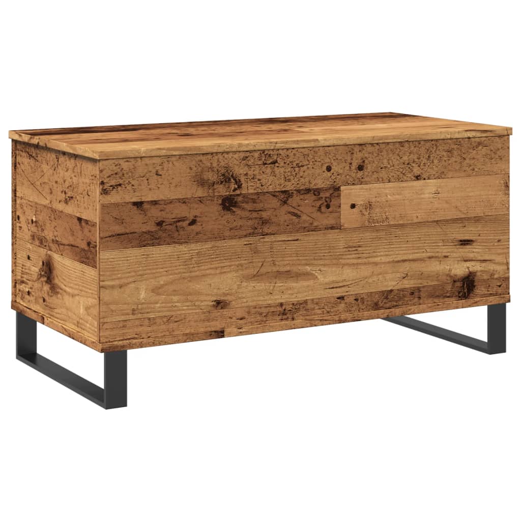 Table basse aspect bois de récupération 90x44,5x45 cm en bois